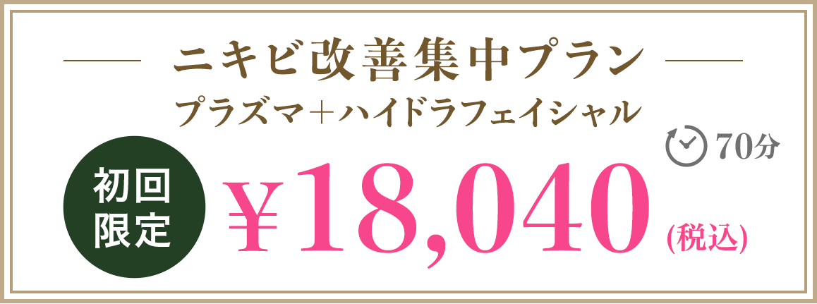 ニキビ改善集中プラン初回限定18,040円